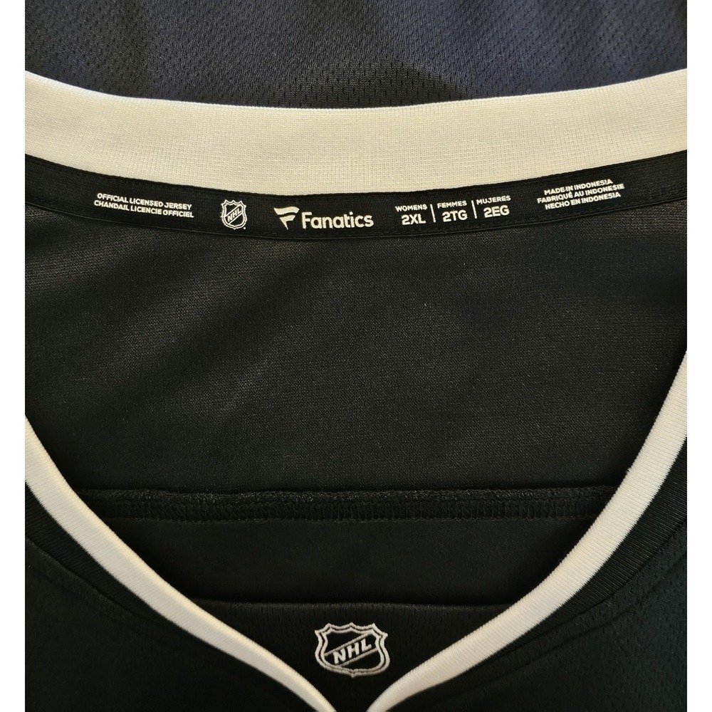 Women's Fanatics Black NHL Los Angeles Kings Home Breakaway Hockey Jersey Sz 2XL - Picture 4 of 5